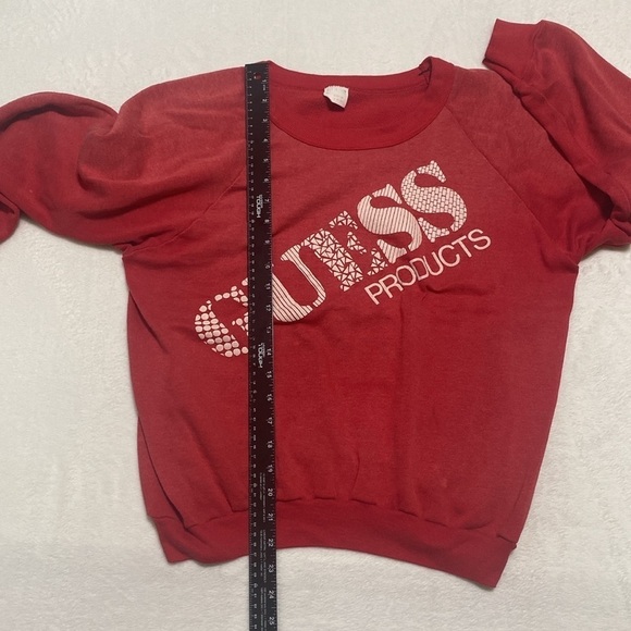 Vintage 80’s 90’s Guess Red Crewneck Sweatshirt Sz Medium - Picture 9 of 11